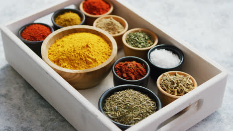 Wooden-box-with-assortment-of-spices