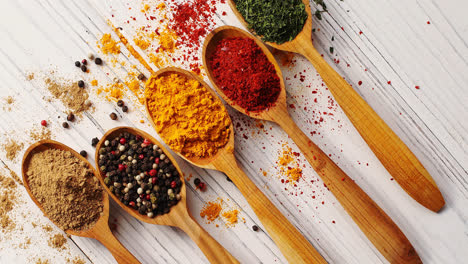 Creative-layout-of-spoons-with-spices