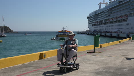 Mexiko-Huatulco-Mann-Auf-Roller