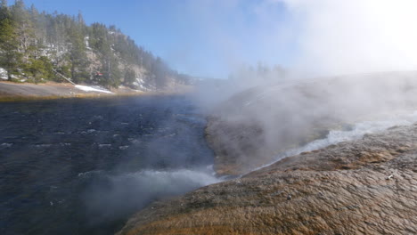 Yellowstone-hot-water-flowing-into-Firehole-Río