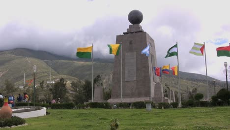 Ecuador-Mitad-Del-Mundo-With-Flags