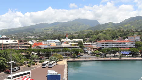 Tahití-Vista-De-La-Ciudad-De-Papeete