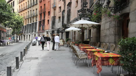 Calle-Del-Casco-Antiguo-De-Madrid-Con-Mesas-4