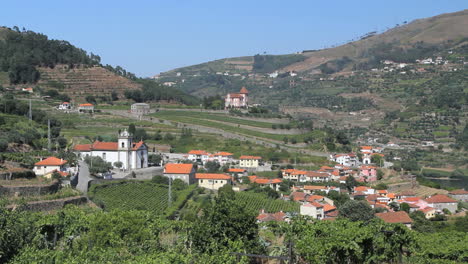 Douro-village-church-and-vineyards