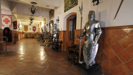 Spain-Castile-Calzada-de-Calatrava-Hospederia-knights-in-hall-1