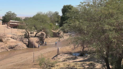 Chile-Atacama-Toconao-kicking-muddy-stream