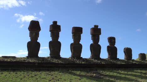 Easter-Island-Anakena-Ahu-Nau-Nau-various-hats-silhouette-4b