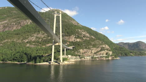 Norway-moving-under-a-bridge-across-Lysefjord-s