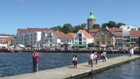 Norwegen-Stavanger-Hafenblick-Sa