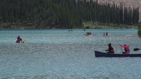 Canada-Alberta-Lake-Moraine-canoe-crosses-s