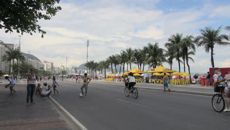 Rio-de-Janeiro-Copacabana-kids-playing-ball-in-street