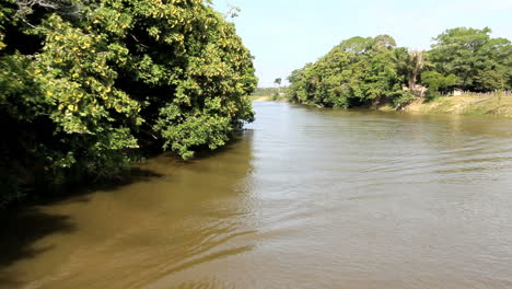 Brasilien-Amazonas-Backwater-Kanu-Nähert-Sich-C