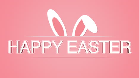 Happy-Easter-text-and-rabbit-on-rose-background