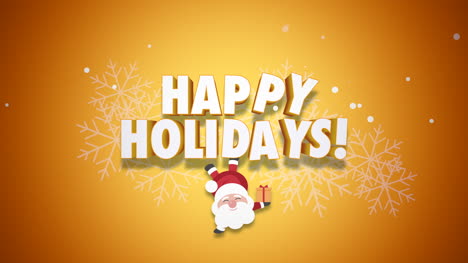Animated-closeup-Happy-Holidays-text-and-Santa-Claus-with-gift-boxes