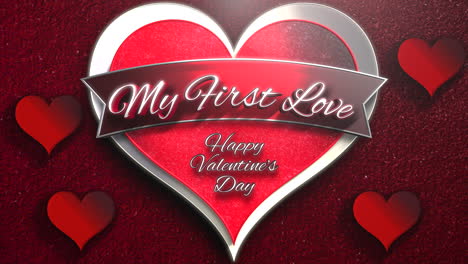 Mein-Erster-Liebestext-Und-Bewegung-Romantisches-Herz-Am-Valentinstag