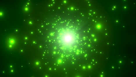 Bewegung-Grüne-Partikel-Und-Sterne-In-Galaxie-3