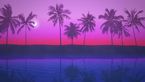 Panoramablick-Auf-Tropische-Landschaft-Mit-Palmen-Und-Sonnenuntergang-21