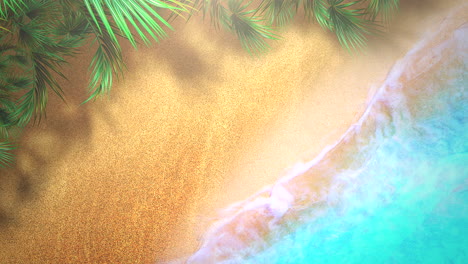 Closeup-sandy-beach-with-blue-waves-of-ocean-5