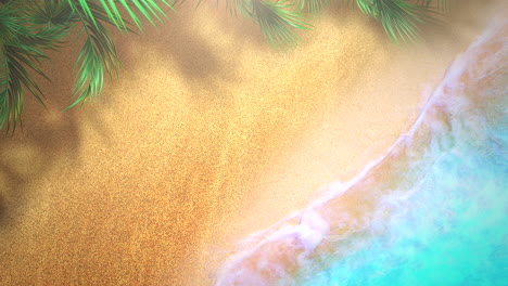 Closeup-sandy-beach-with-blue-waves-of-ocean-7