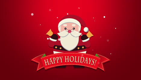 Happy-Holidays-text-with-Santa-Claus-with-bells