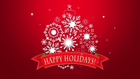 Happy-Holidays-text-with-white-snowflakes-on-red-background-1