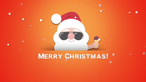 Merry-Christmas-text-with-Santa-Claus-with-ice-cream-1