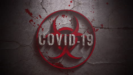 Animated-text-Covid-19-and-horror-background-with-toxic-sign-and-dark-blood