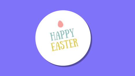 Animated-closeup-Happy-Easter-text-on-blue-background-3