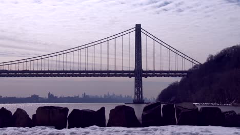 Die-George-Washington-Bridge-Verbindet-New-Jersey-Mit-Dem-Staat-New-Yorkyo