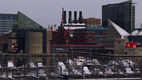 Snow-covers-Baltimore-harbor-in-winter