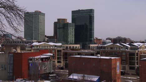 The-cityscape-of-Baltimore-in-winter