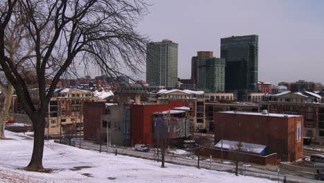 The-cityscape-of-Baltimore-in-winter-1