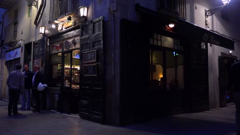 Classic-establishing-shot-of-a-bar-or-cafe-at-night-in-European-style-1