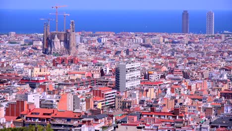 A-high-angle-overview-of-Barcelona-Spain