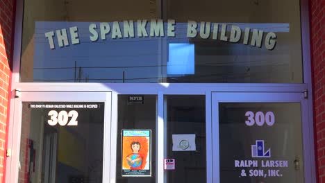 An-establishing-shot-of-the-strangely-named-Spankme-Building-in-Palo-Alto-California