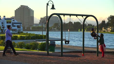 Families-exercise-on-a-playground-in-a-new-suburban-neighborhood-near-Palo-Alto-California
