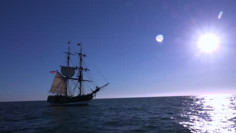 A-tall-masted-clipper-ship-sails-on-the-high-seas-2