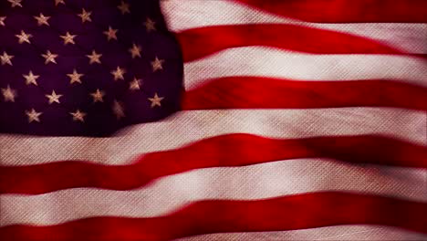 Una-Bandera-Estadounidense-Animada-Ondea-Al-Viento-En-Stop-Motion