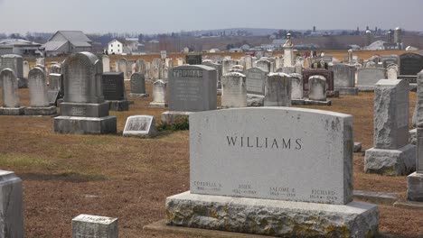 An-establishing-shot-of-an-Amish-graveyard-in-Pennsylvania