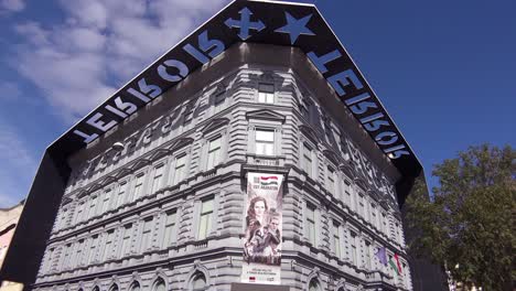 Exterior-of-the-Museum-Of-Terror-in-Budapest-Hungary