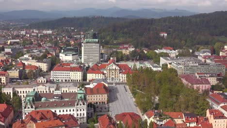 High-angle-establishing-shot-of-Ljubljana-the-capital-of-Slovenia-2