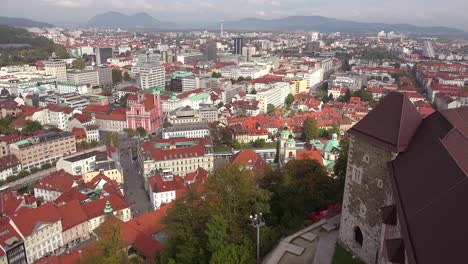 High-angle-establishing-shot-of-Ljubljana-the-capital-of-Slovenia-3