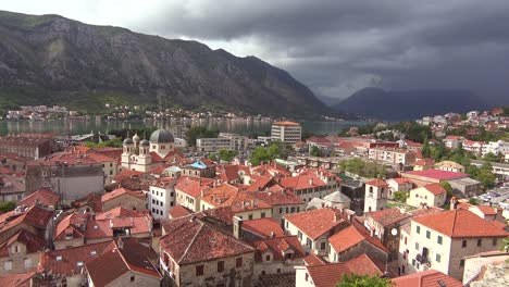 The-town-of-Kotor-on-the-shores-of-Boka-Bay-Montenegro--2