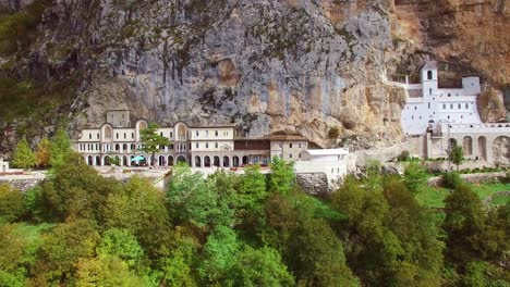 Beautiful-aerial-of-the-Ostrog-monastery-in-Montenegro