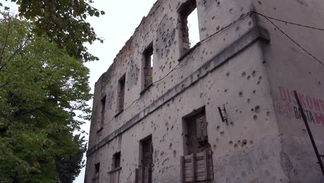 Ruined-buildings-from-the-war-in-downtown-Mostar-Bosnia-Herzegovina--6