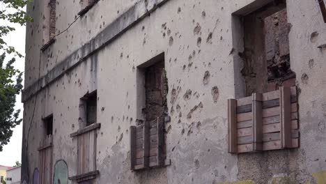 Ruined-buildings-from-the-war-in-downtown-Mostar-Bosnia-Herzegovina--7