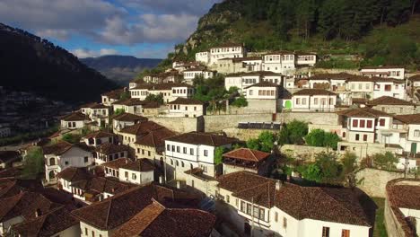 Good-aerial-shot-of-ancient-houses-on-the-hillside-in-Berat-Albania-12
