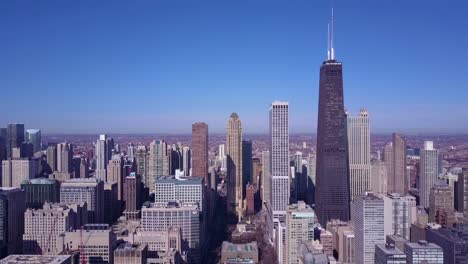 Antena-De-Alto-ángulo-Del-Centro-De-Chicago,-Illinois