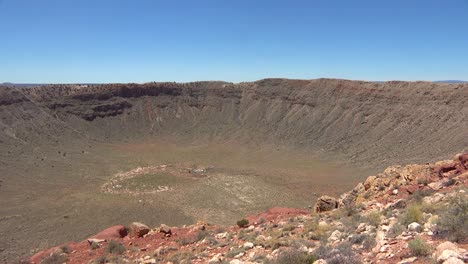 Un-ángulo-Con-Vistas-Al-Cráter-De-Meteoritos-Arizona