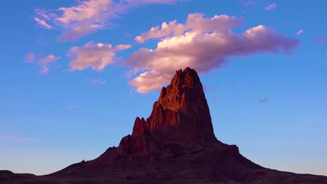 Amazing-time-lapse-of-clouds-moving-over-a-mountain-peak-near-Monument-Valley